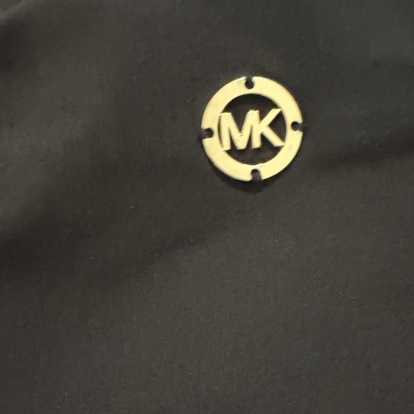 Michael Kors Black Stretch Ponte Ankle Pants with Gold Logo - Picture 2 of 8